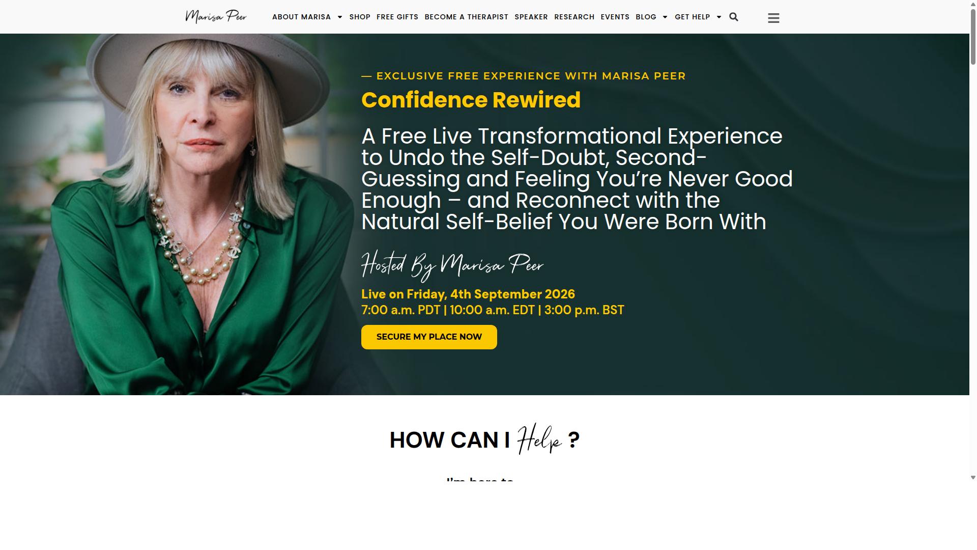 Marisa Peer website